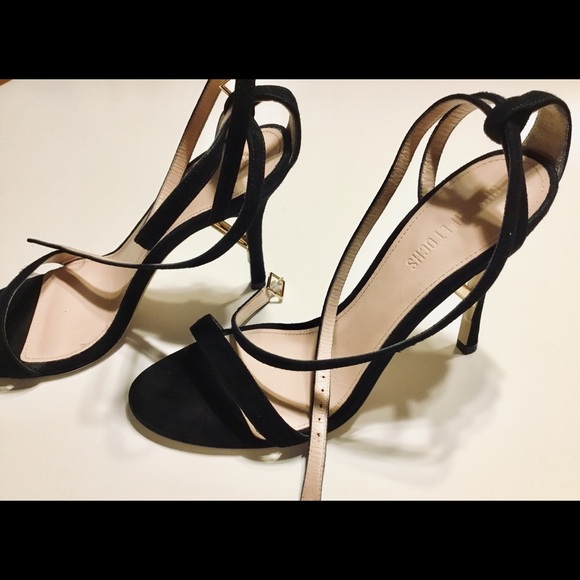 cushnie et ochs Black Felix Suede Ankle Strap - Picture 6 of 7